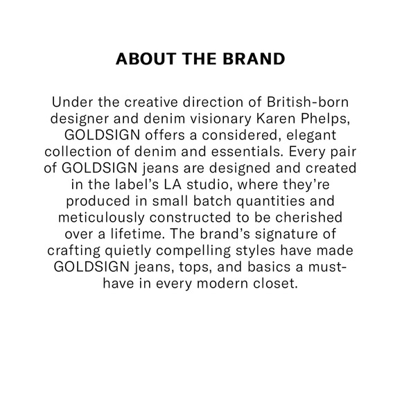 NWOT Goldsign The Curved white denim - Picture 4 of 5